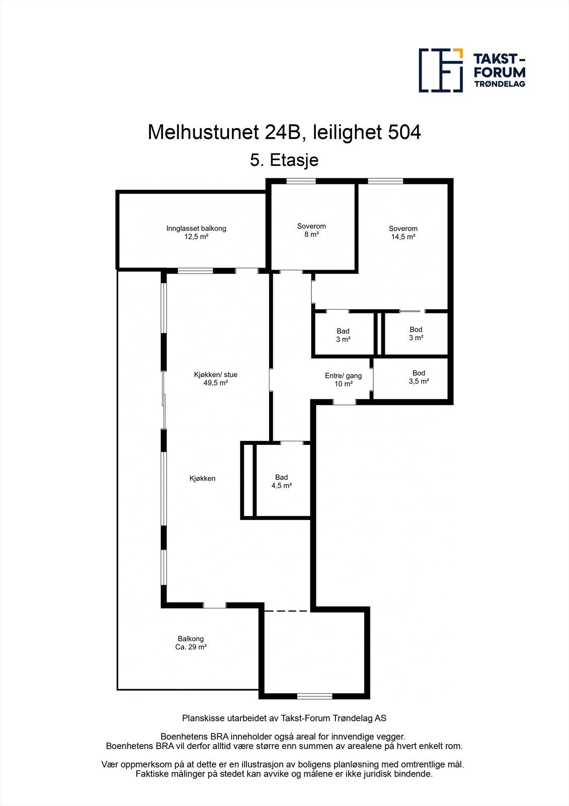 Stipulert inn av megler - viser muligheten av å ordne ekstra soverom Galleribilde
