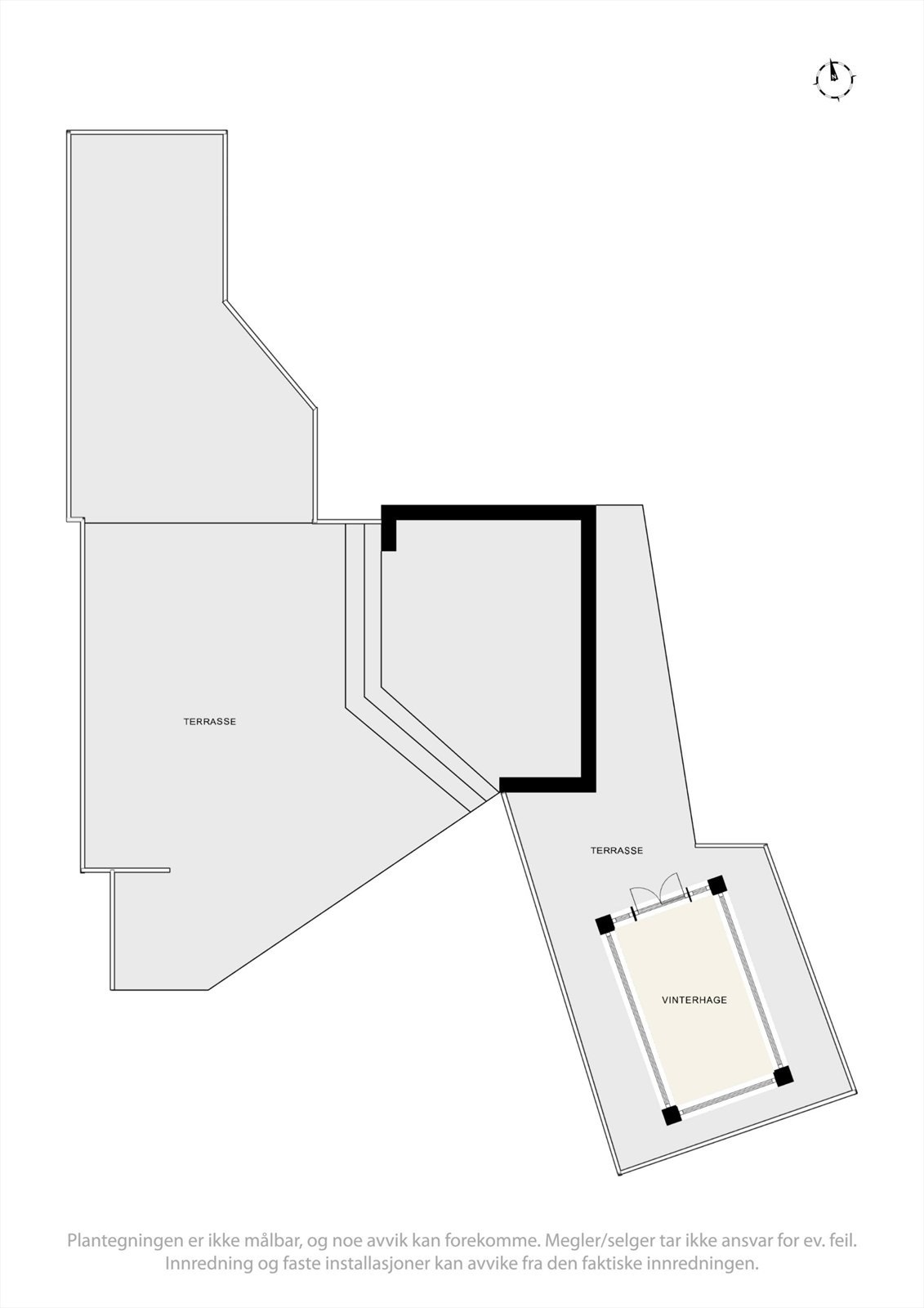Plantegning utestue og terrasseanlegg Galleribilde