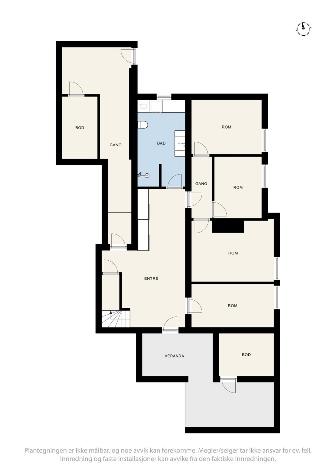 Plantegning underetasje Galleribilde