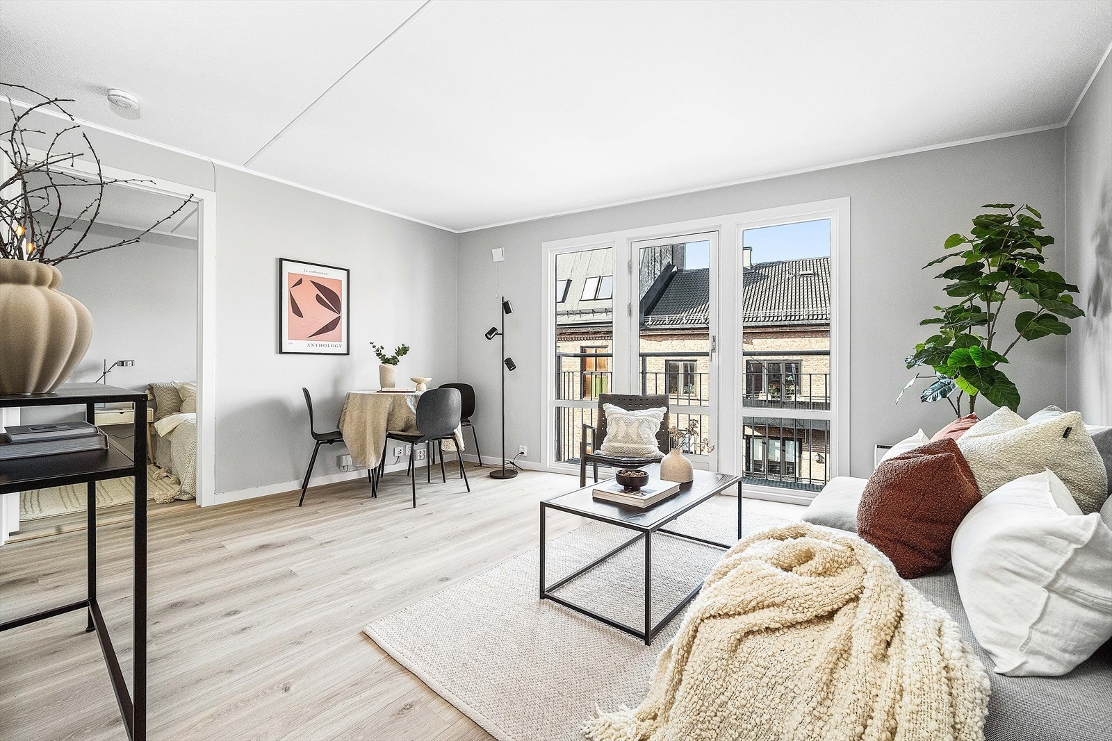 Lys og luftig stue Galleribilde