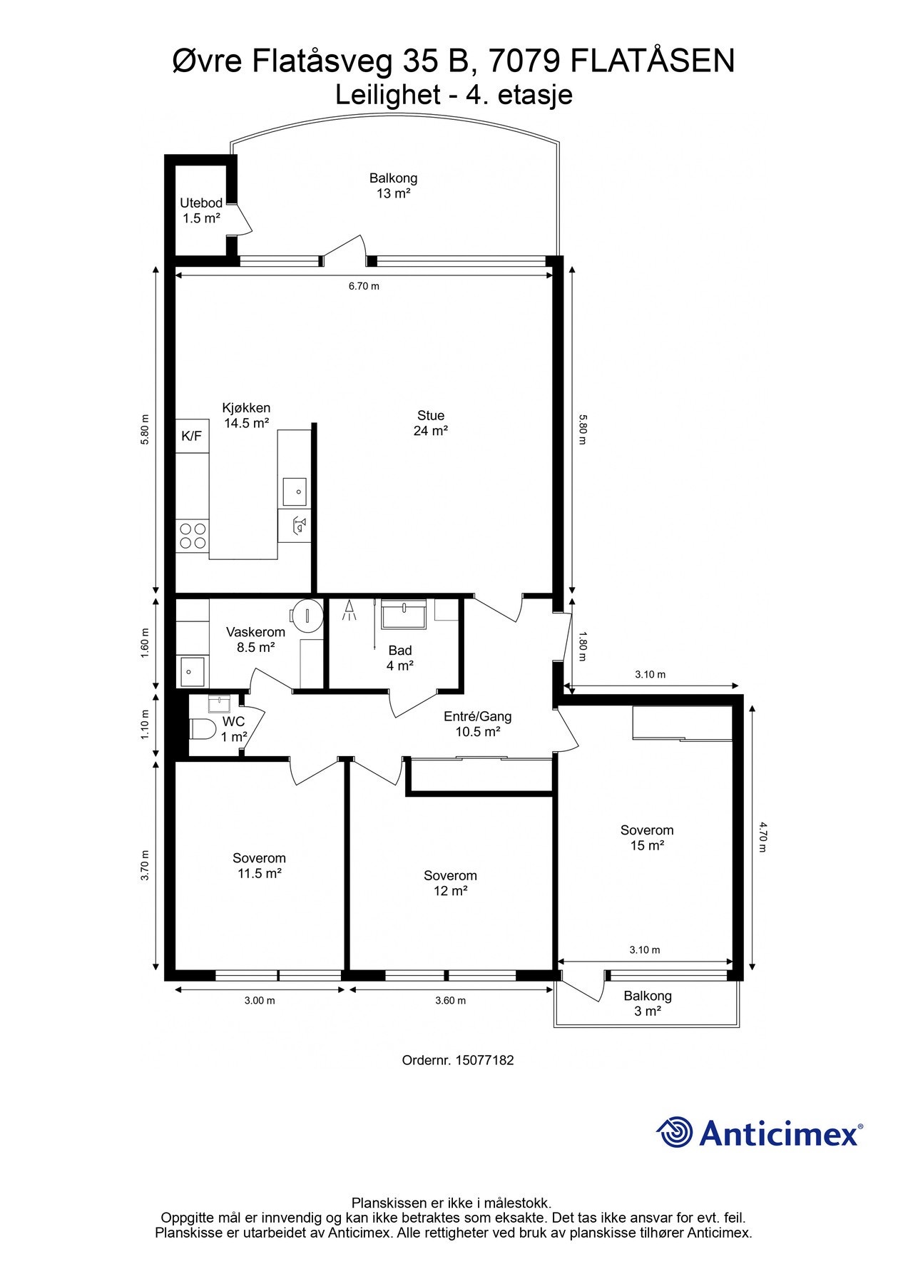 Plantegning - 4.etasje. Galleribilde