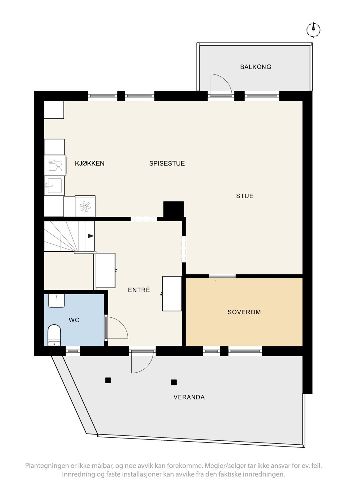 Plantegning, 1.etg. Galleribilde