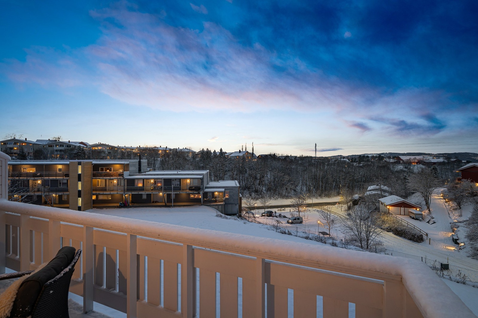 Flott utsikt fra balkongen. Galleribilde