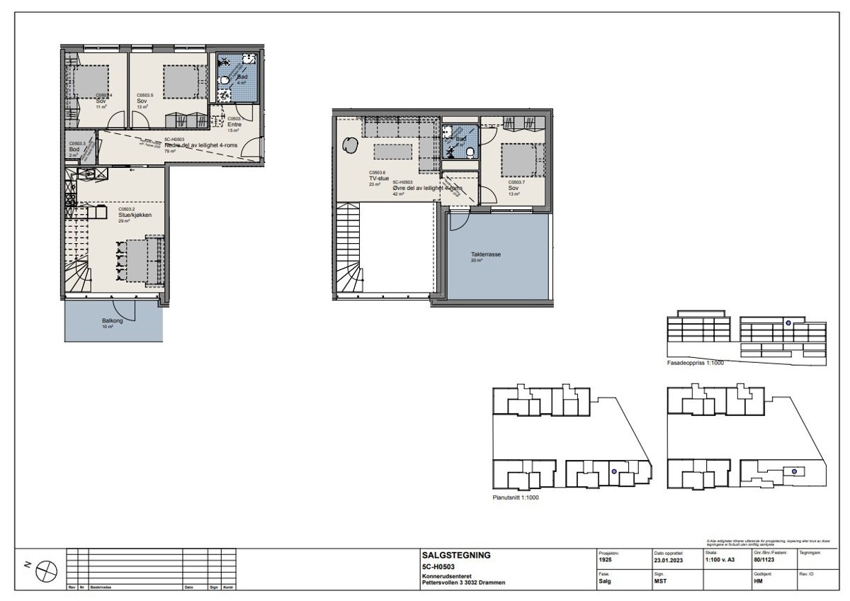 Plantegning - plan 5. og 6. Galleribilde