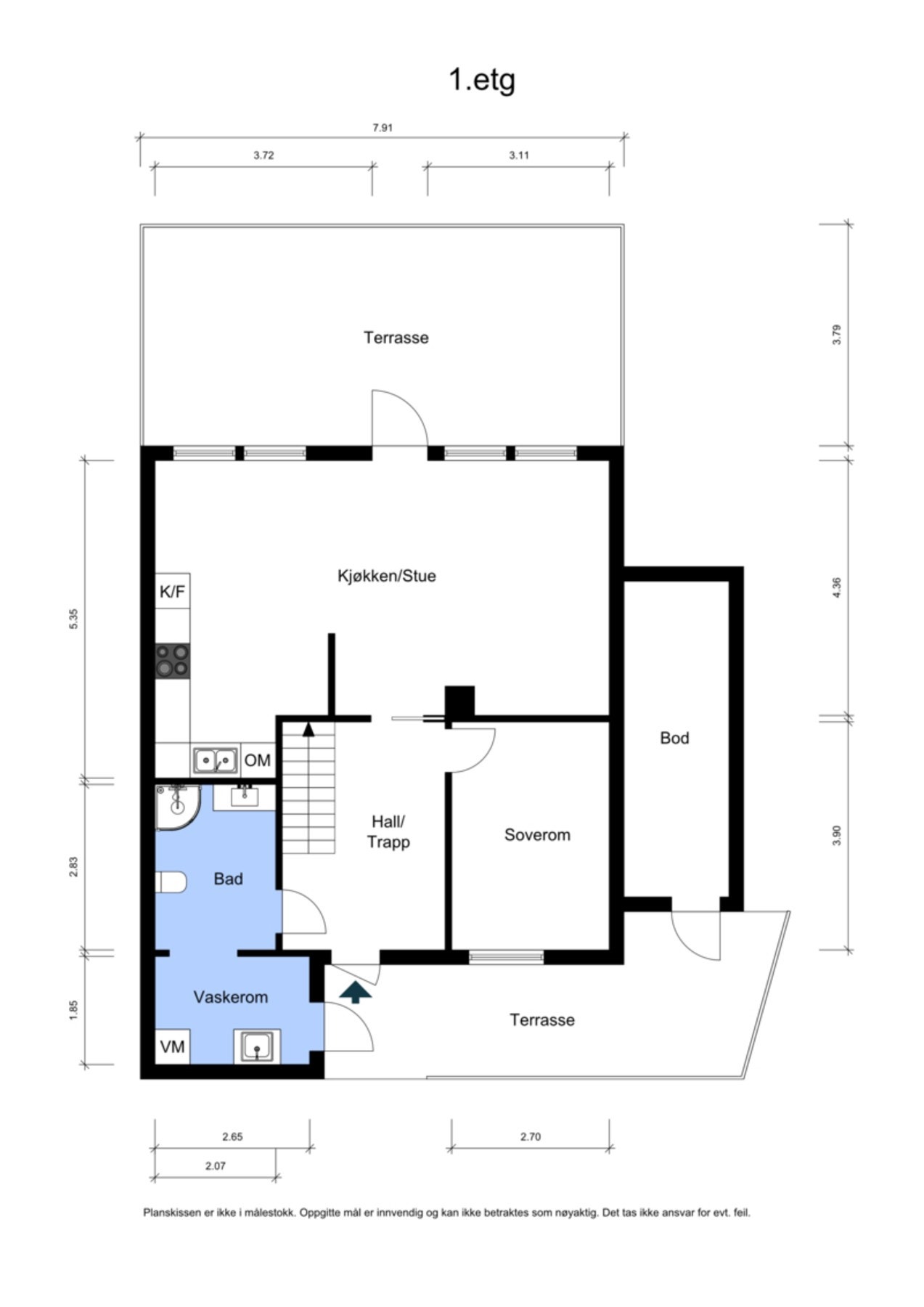 Plantegning 1.etasje Galleribilde
