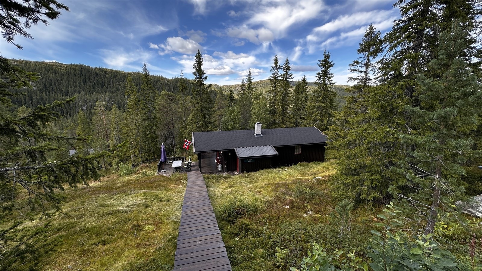 Resten av året er det flotte fotturer rett utenfor døren samt kort vei til badevann. Det er flere fiskevann innover fjellet samt jaktterreng Galleribilde