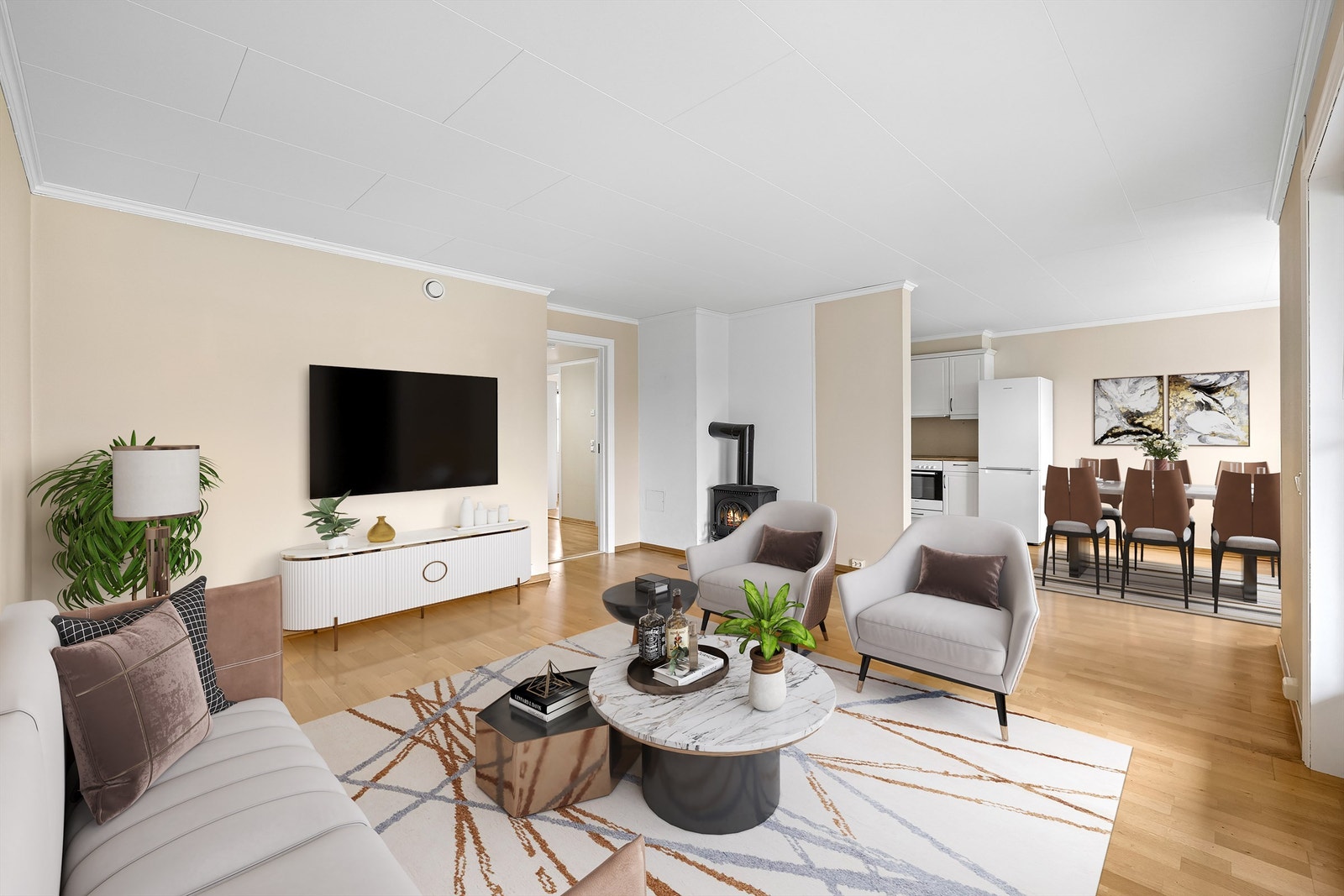 Illustrasjonsbilde med digital styling Galleribilde