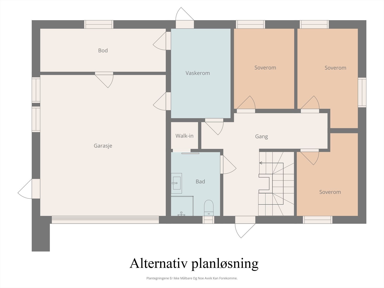 (Alternativ planløsning for underetasjen) Galleribilde