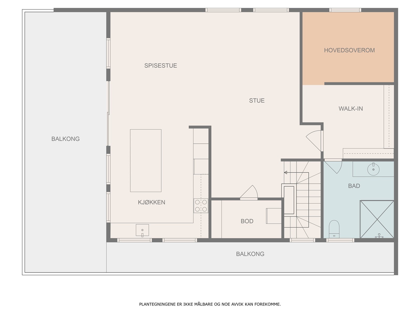 Plantegning hovedetasje Galleribilde