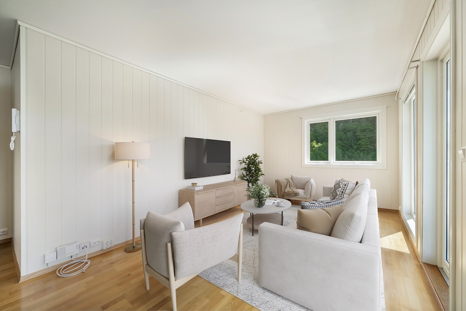 Stue (virtuelt møblert) Galleribilde