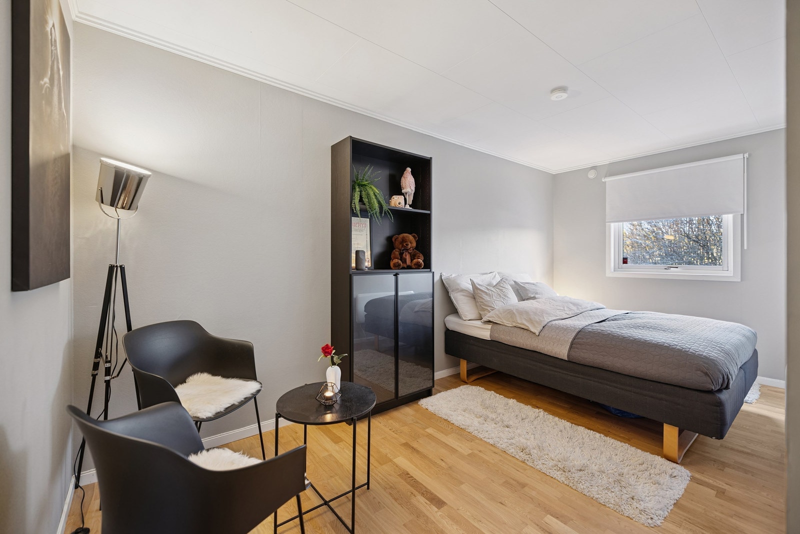 Disponibelt rom som idag er brukt som soverom. Galleribilde