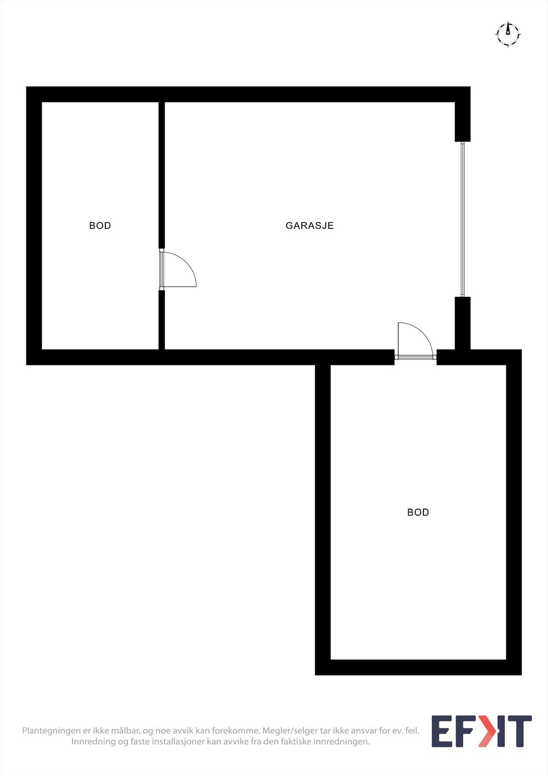 Kjelleretasjen inneholder en integrert garasje og boder med utvendig adkomst. Galleribilde