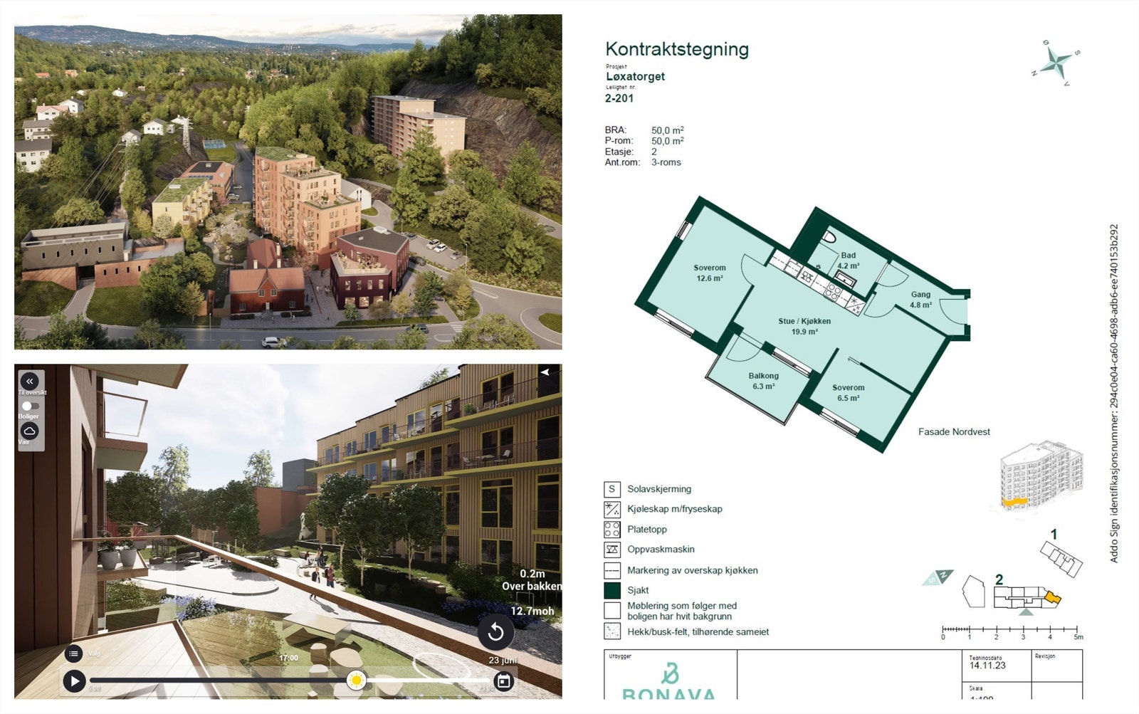 Salg av kontrakt | Lekker 3-roms hjørneleilighet med nordvestvendt balkong. Galleribilde