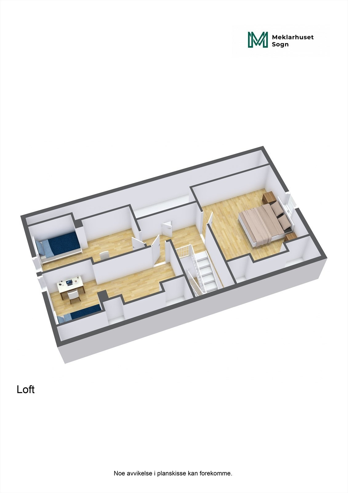Planteikning 3D Loft Galleribilde