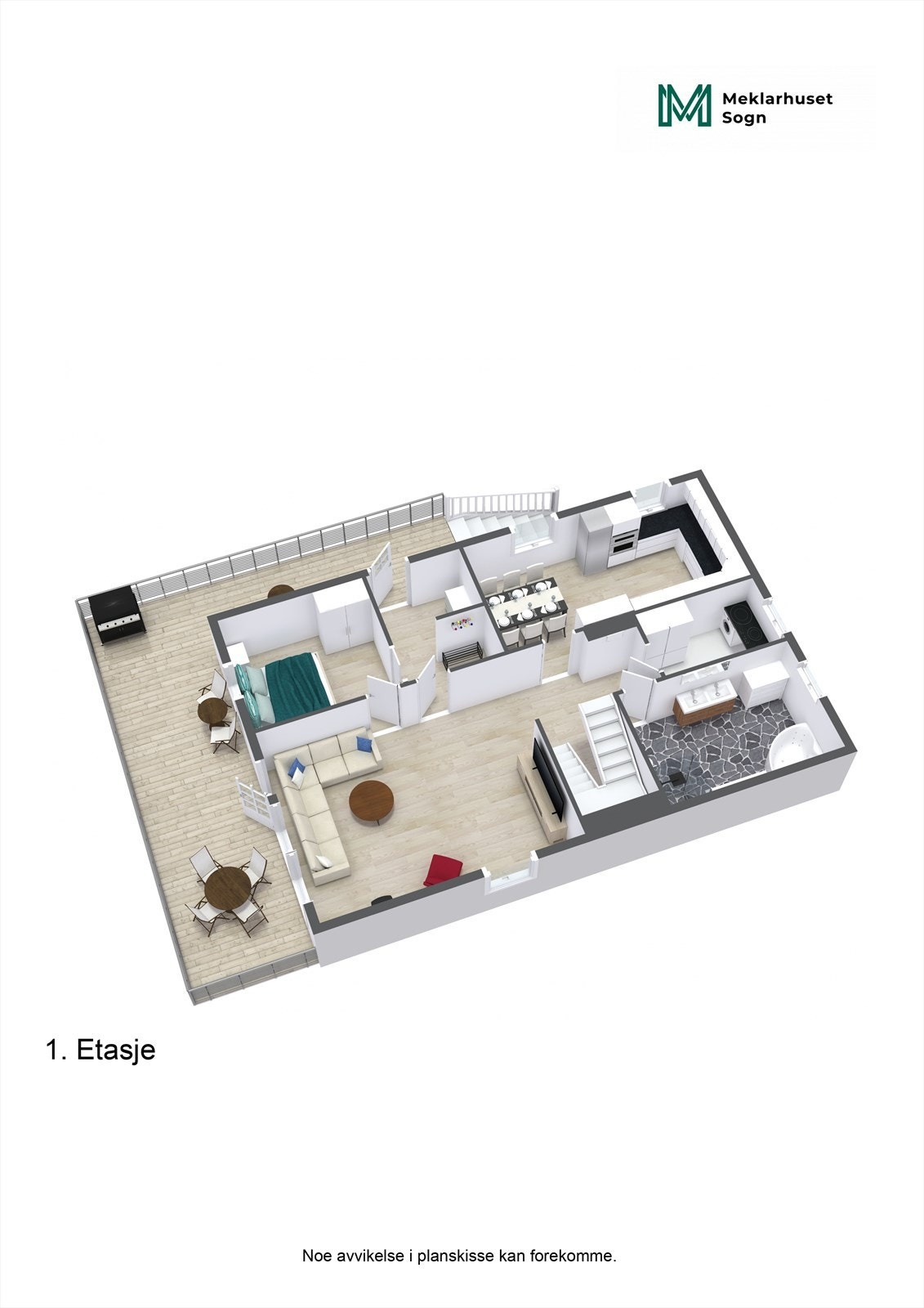 Planteikning 3D 1.etg. Galleribilde