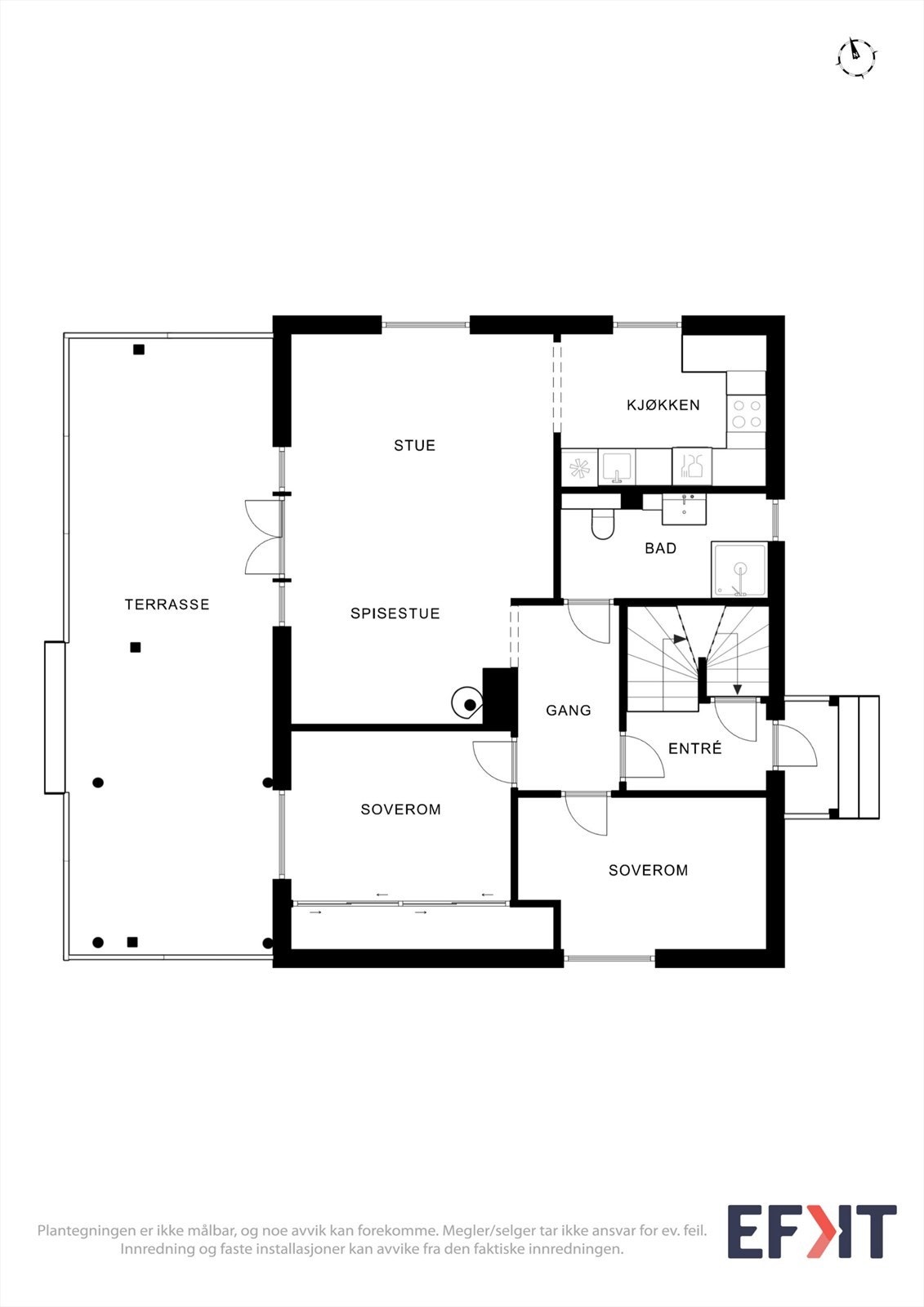Plantegning 1. etasje Galleribilde