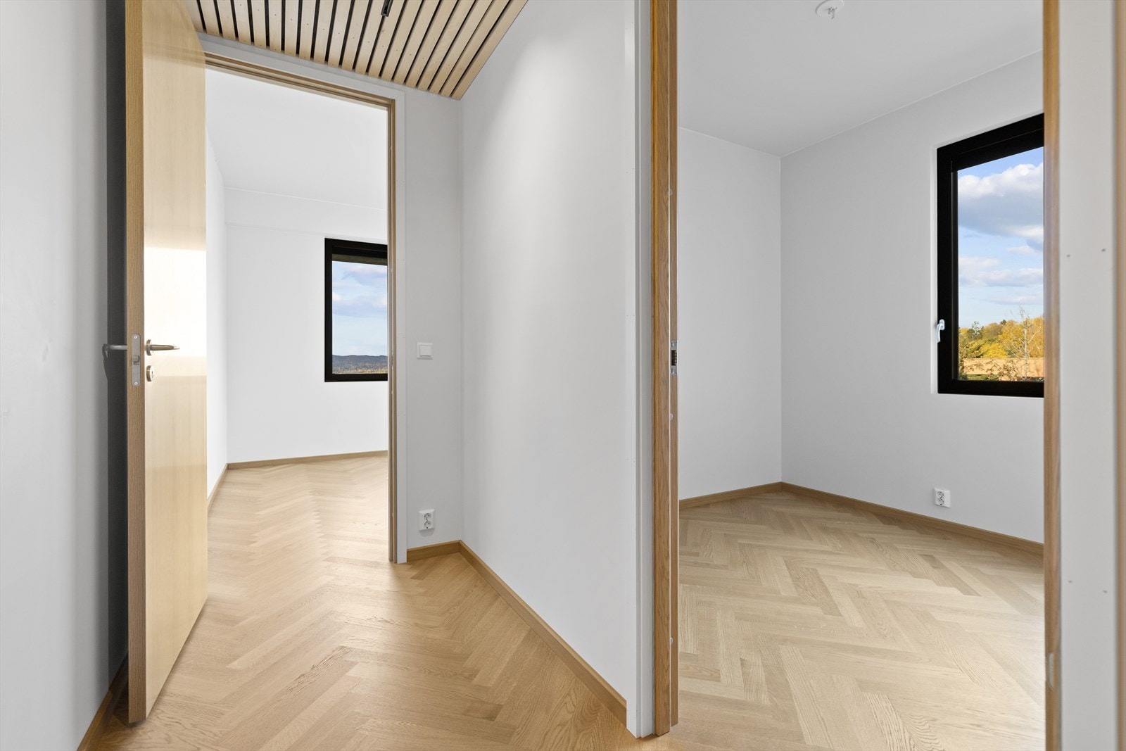 Gang til soverommene. Herfra er det adkomst til alle 3 soverom. Galleribilde