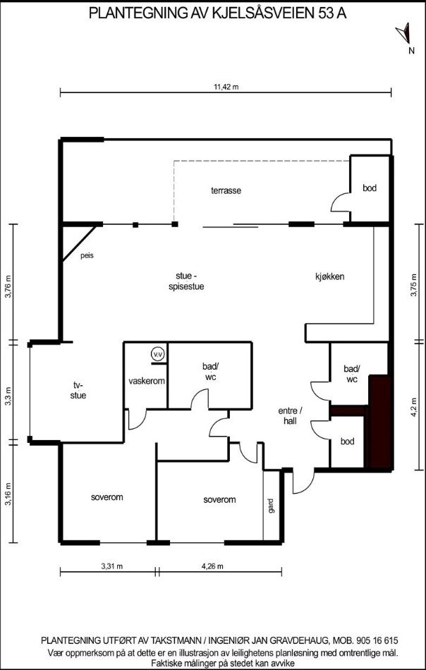Plantegning Galleribilde