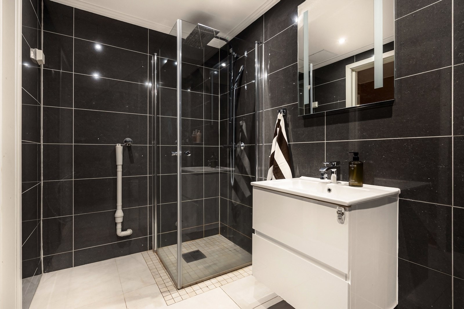 Badet har også opplegg for vaskemaskin. Galleribilde