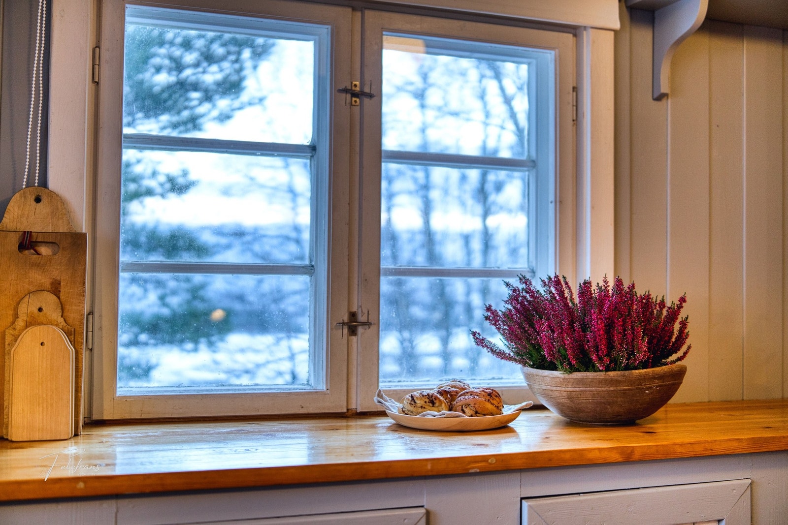 Detalj fra kjøkken, utsikt mot syd Galleribilde