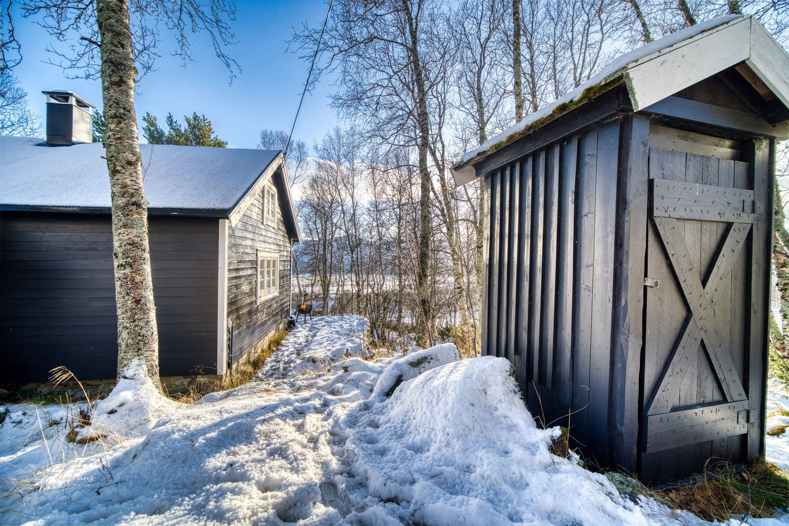 Fasade mot nord og vest, samt utedo Galleribilde