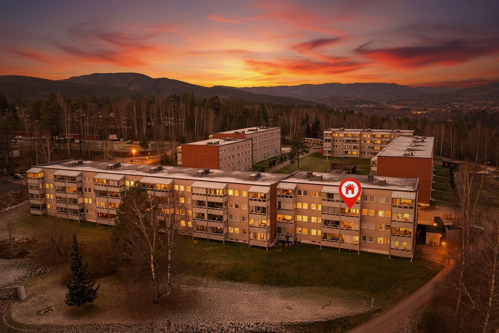 Kveldsbilde, digitalt redigert Galleribilde