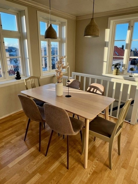 utsikt mot byen fra hele stuen Galleribilde