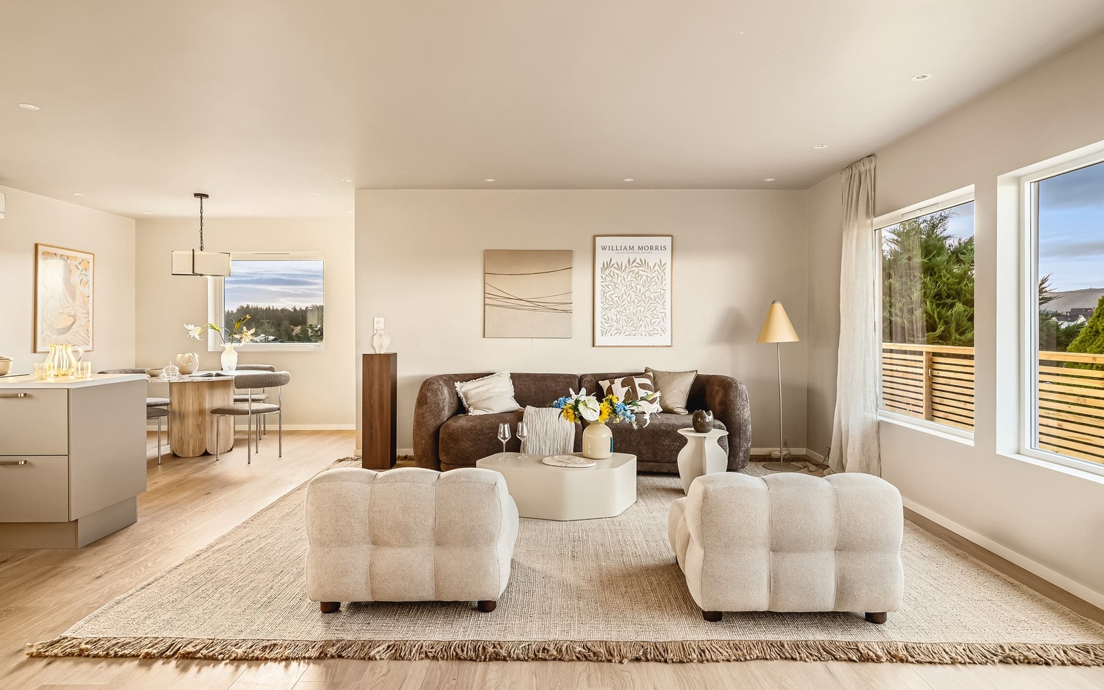 Tre stk vinduer ble skiftet i stuen i 2025. Galleribilde