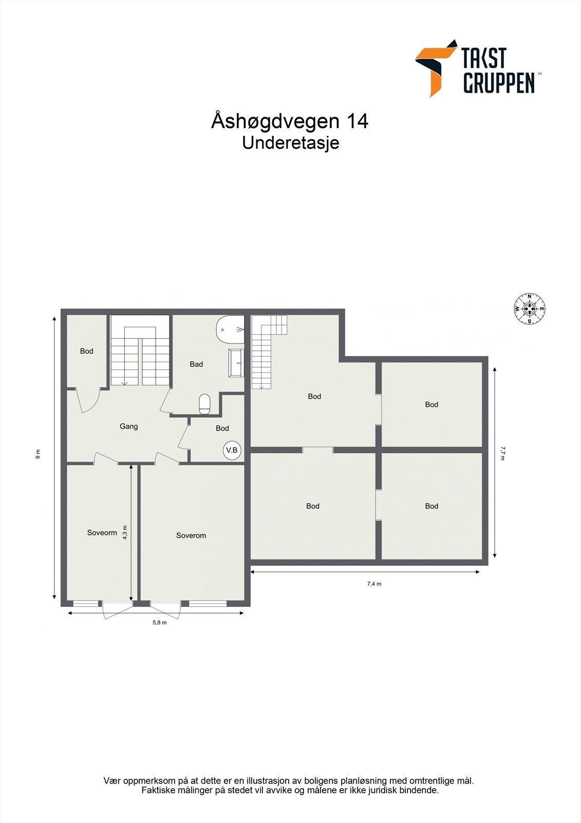Plantegning underetasje. Galleribilde