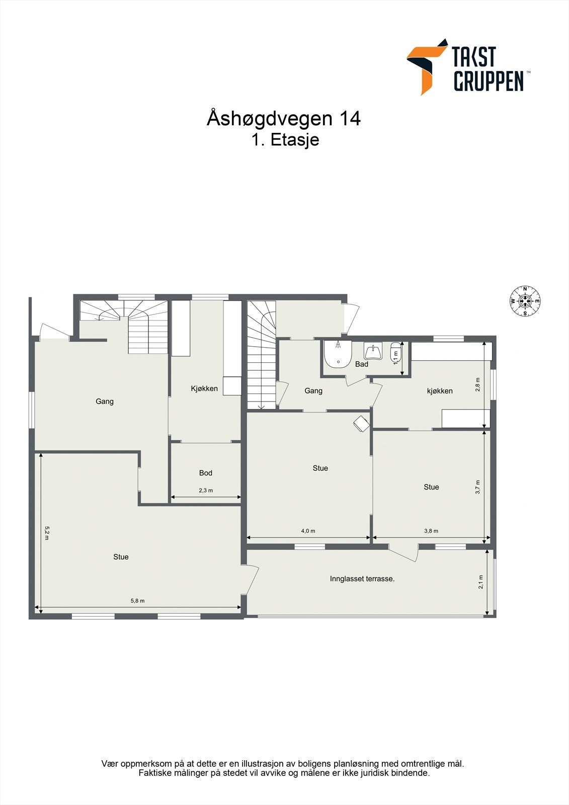 Plantegning 1. etasje. Galleribilde