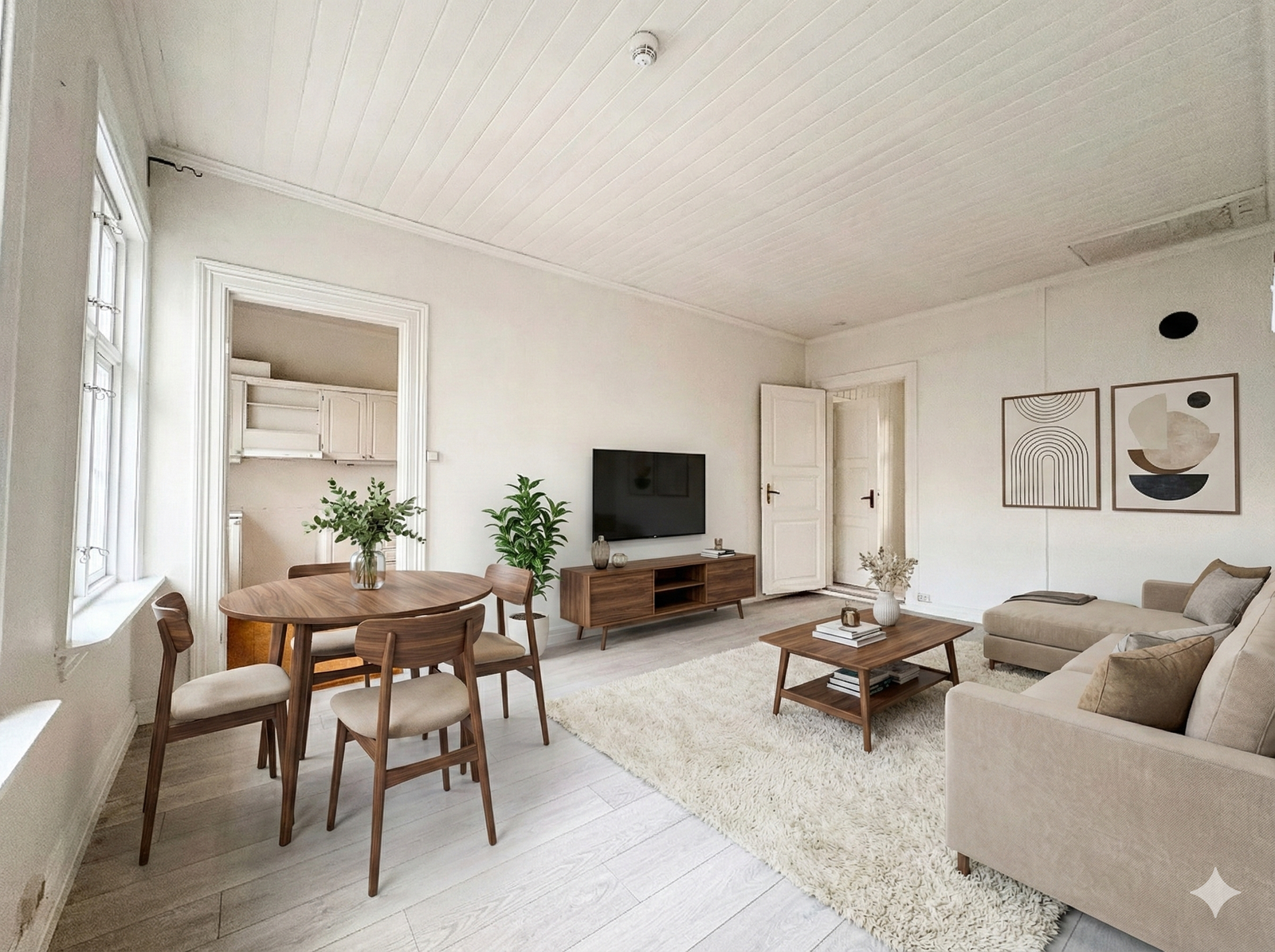 Illustrasjonsbilde generert med KI. Leiligheten utleies umøblert. Galleribilde