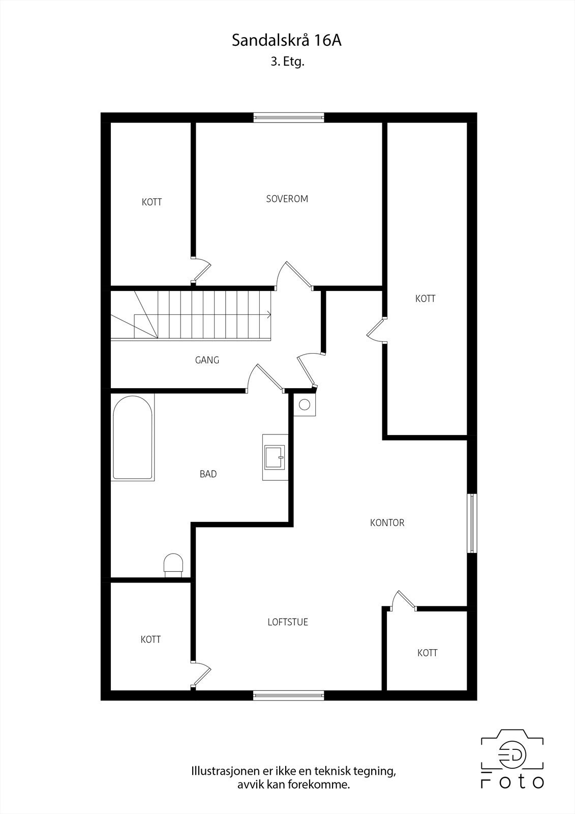 Plantegning 2.etasje Galleribilde