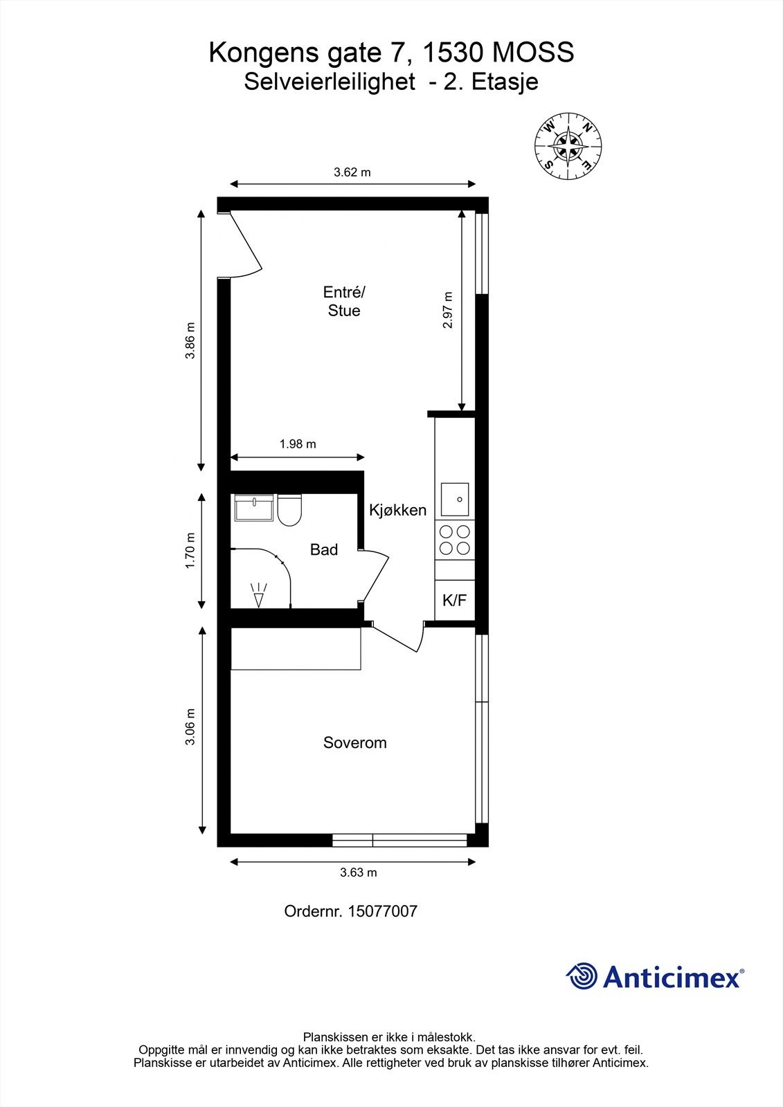 Kjellerbod på ca. 3 kvm. disponeres også av leiligheten. Galleribilde