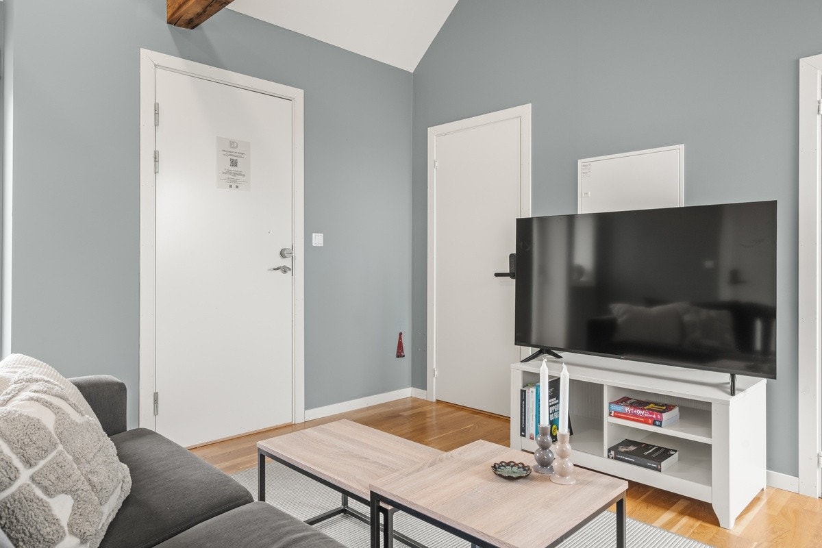 ledig rom passer perfekt til pendler og er døren til venstre for TV-en Galleribilde