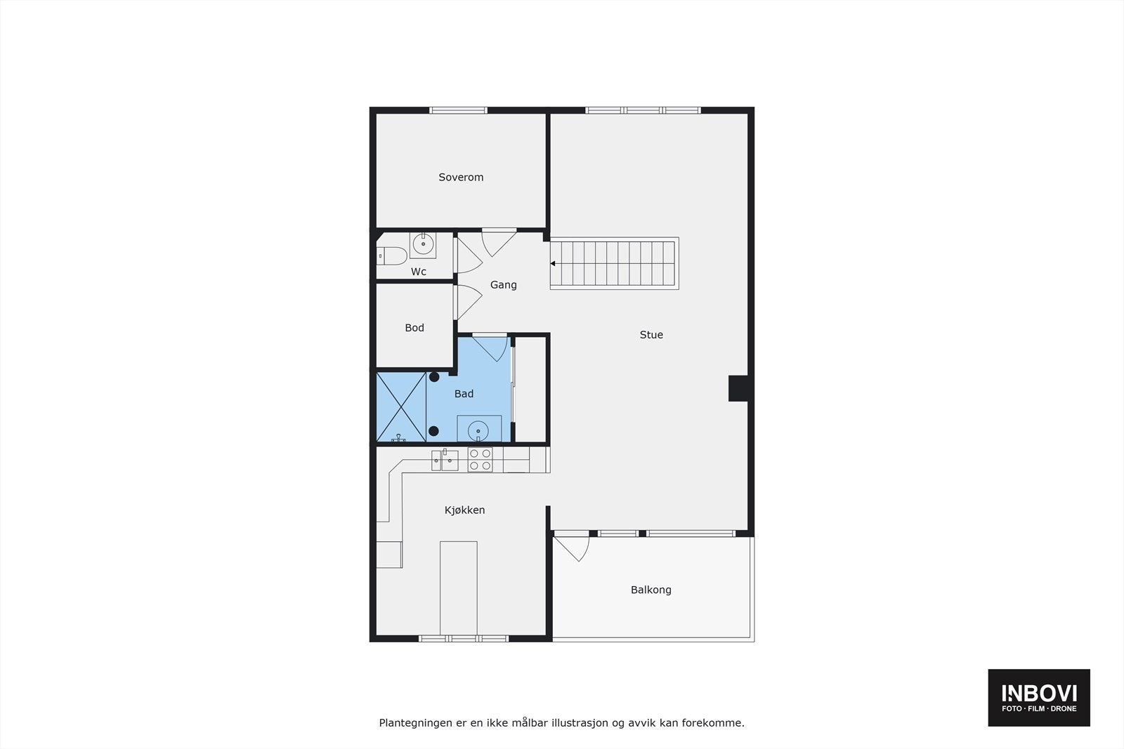 Plantegning 4. etasje Galleribilde