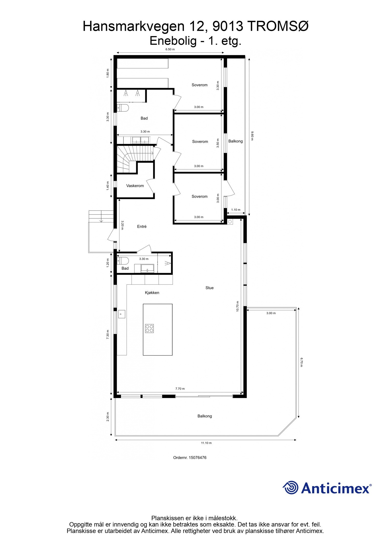 Plantegning - 1. etasje. Galleribilde