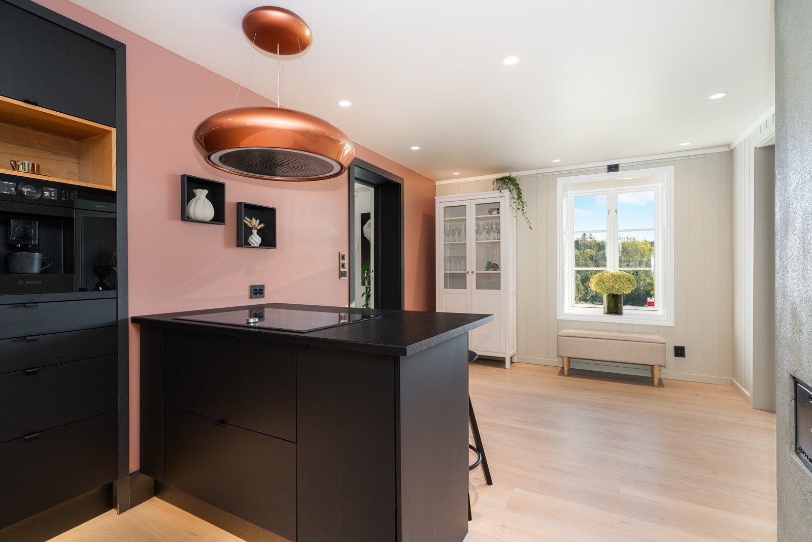 Over platetoppen er det ventilator med kullfilter. Galleribilde