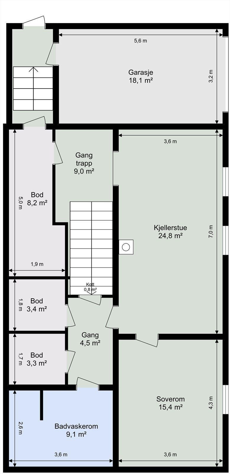 Planskisse sokkel Galleribilde