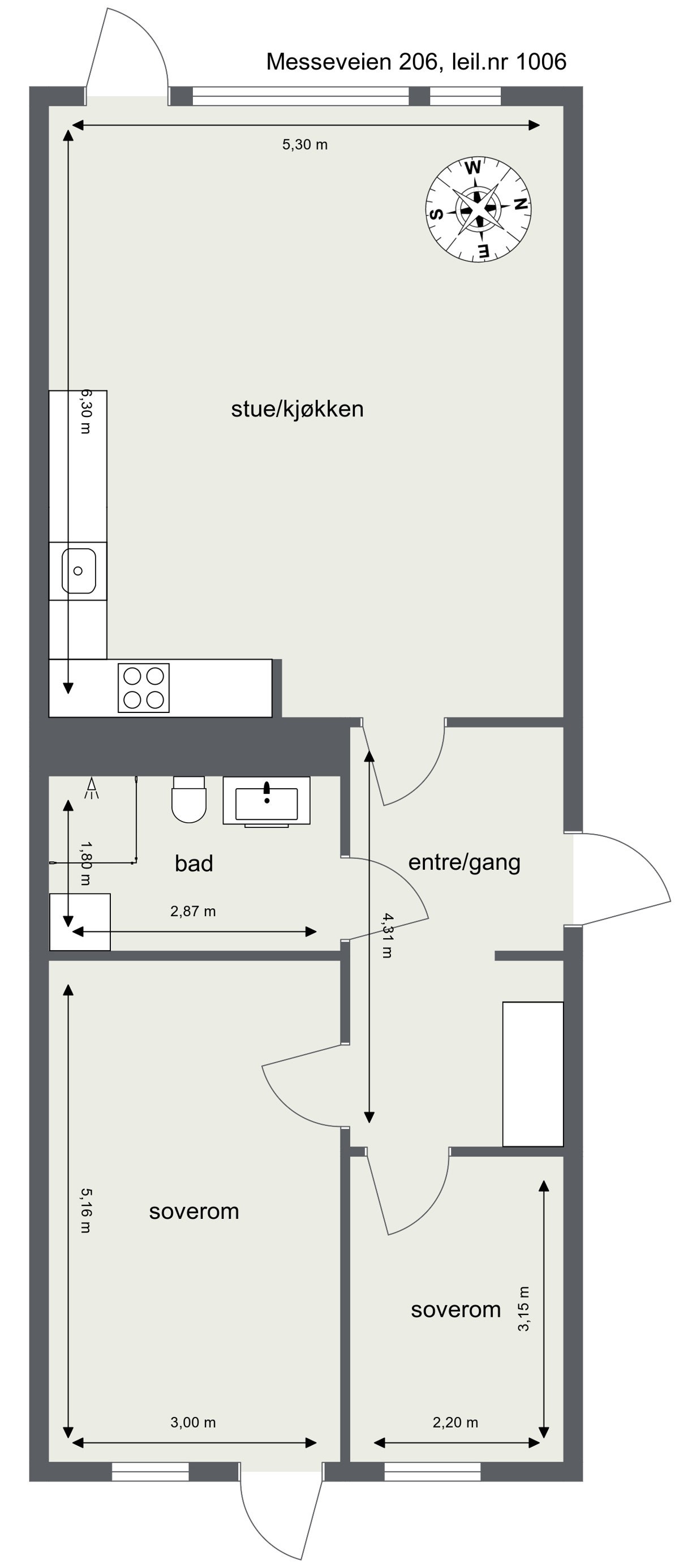 Plantegning Galleribilde