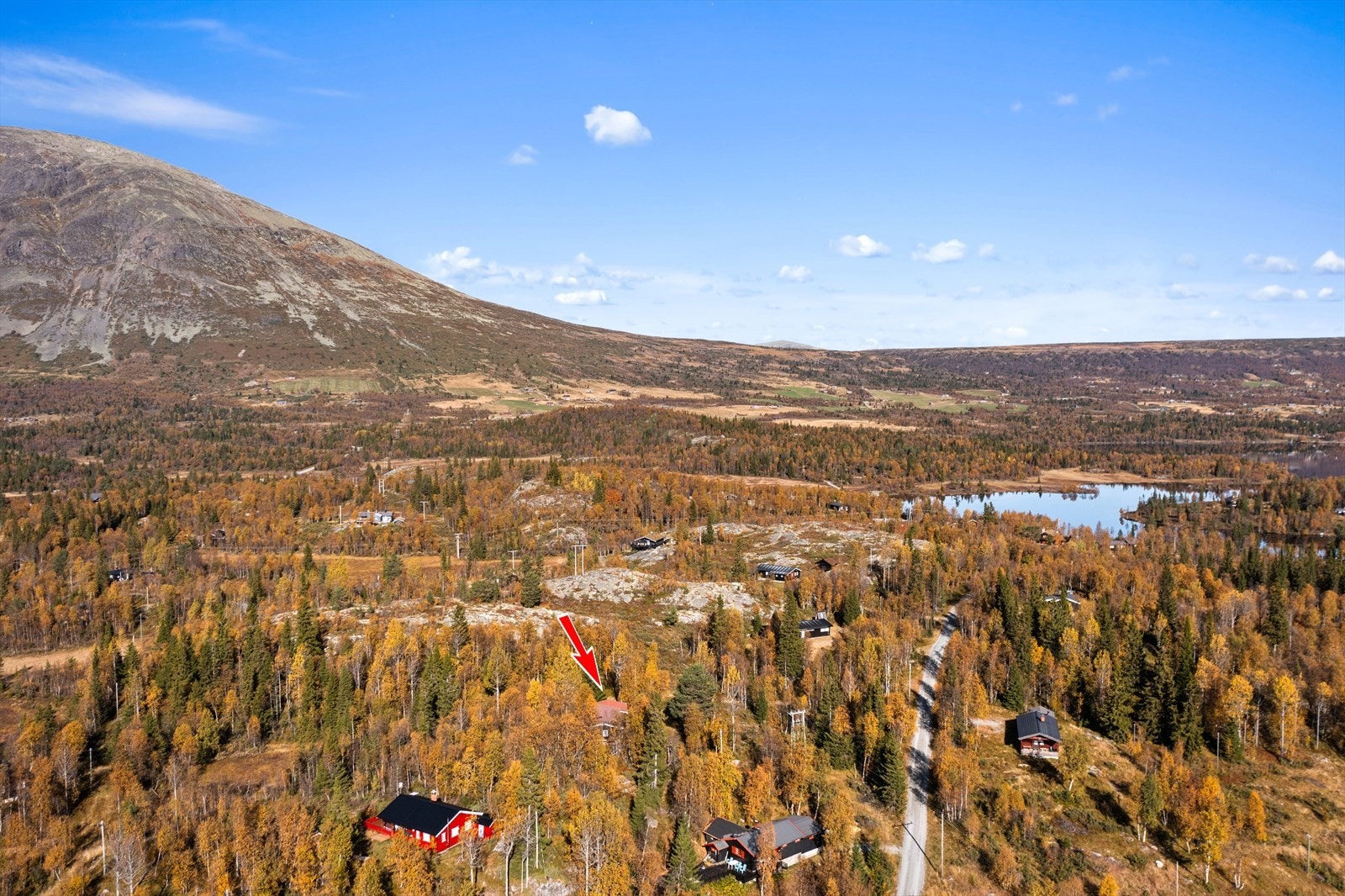 Hyttas beliggenhet i naturskjønne omgivelser Galleribilde