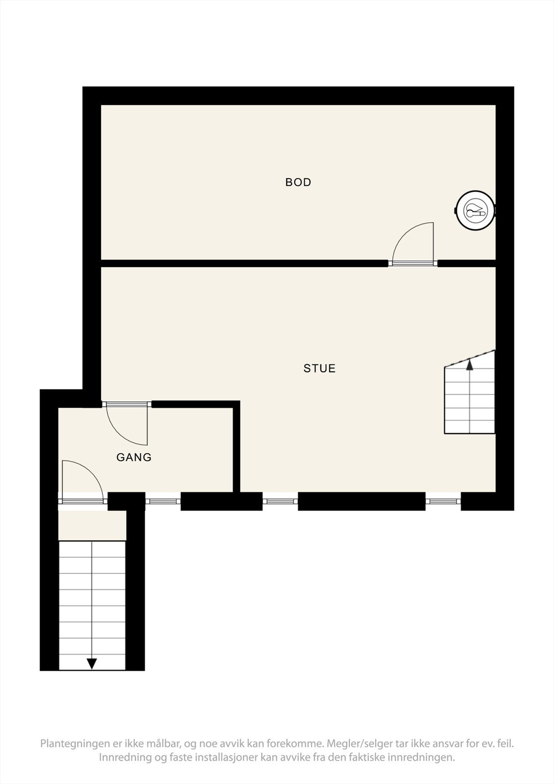Plantegning u.etg. Galleribilde