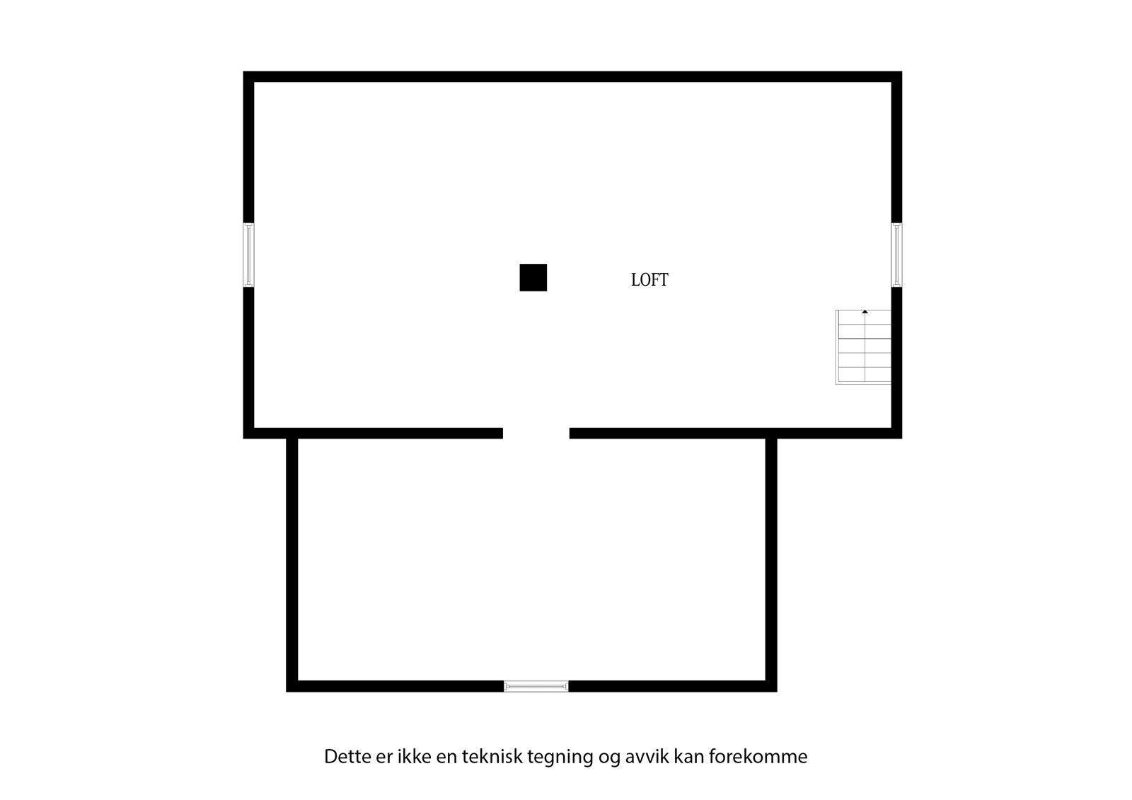Planløsning for loftet Galleribilde