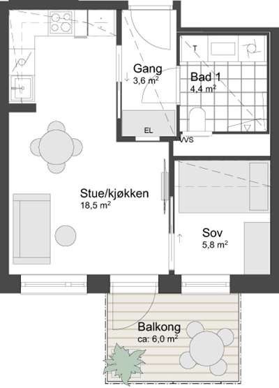 Plantegning Galleribilde