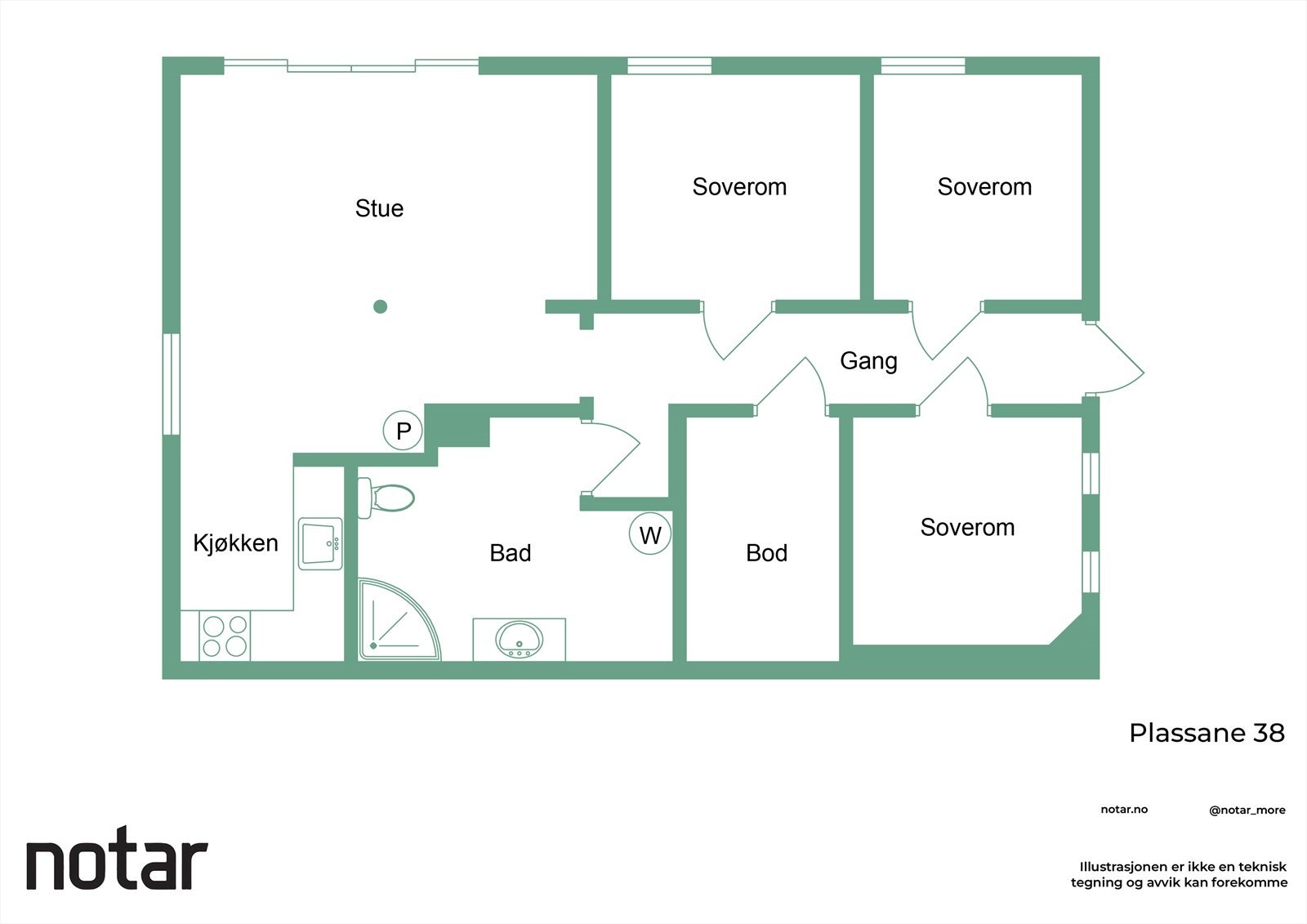Planskisse kjeller Galleribilde