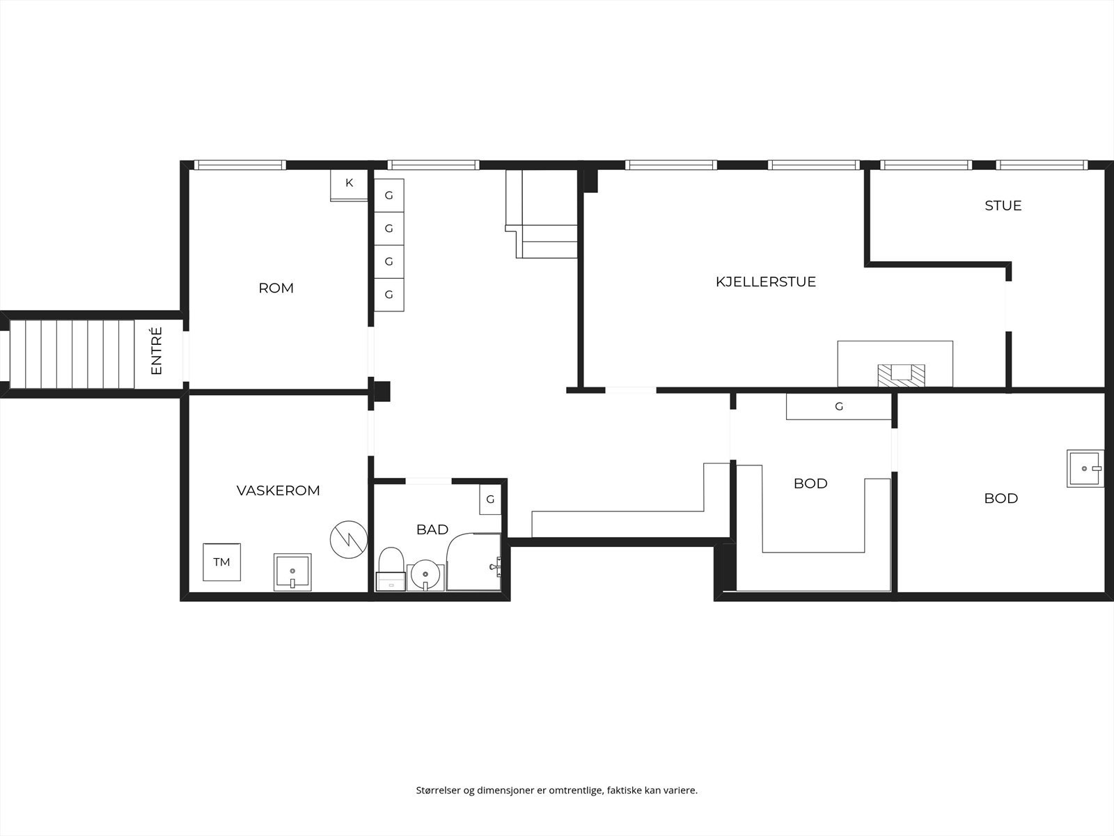 Plantegning kjeller Galleribilde