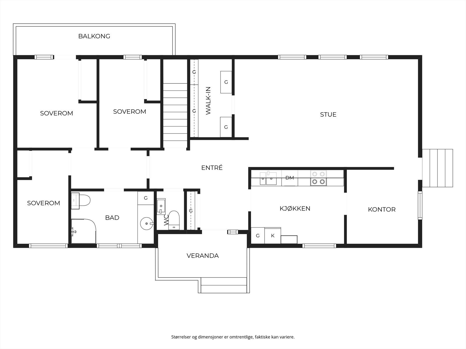 Plantegning 1.etg. Galleribilde