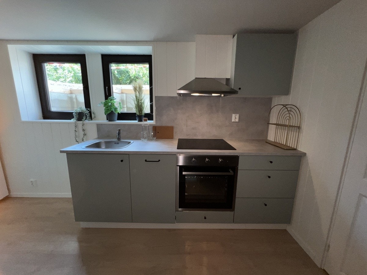 Illustrasjon av kjøkken. Liknende settes inn. Galleribilde