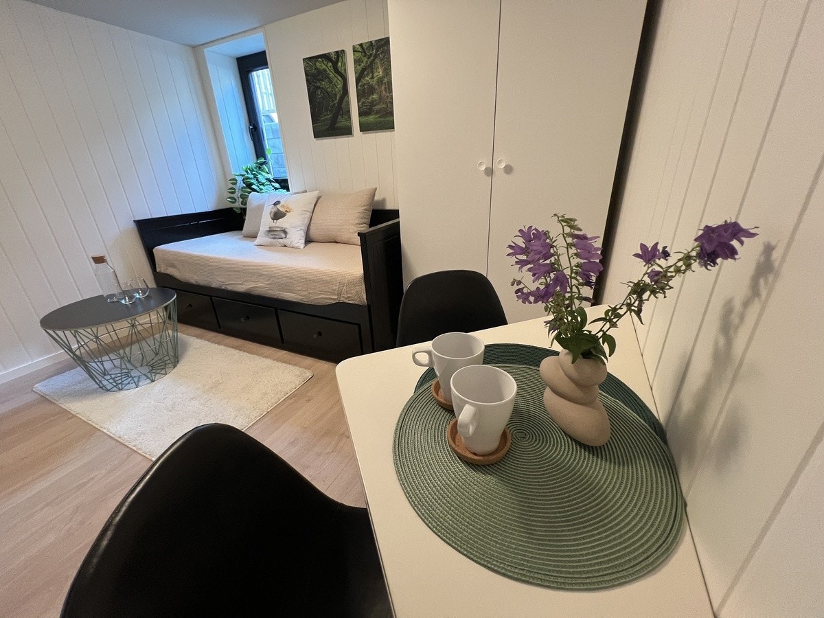 Day-bed. Sofa på dagen, dobbeltseng på natta. Galleribilde