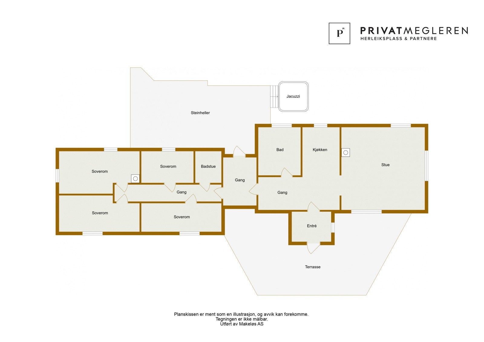 Plantegning. Avvik vil forekomme. Galleribilde