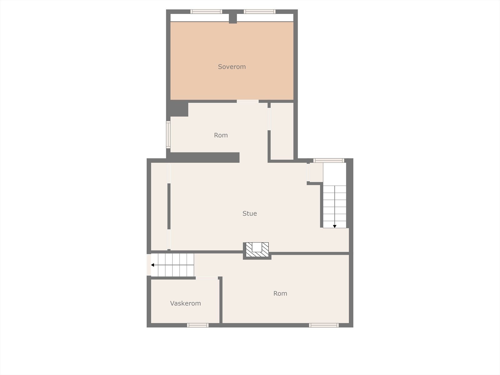 Plantegning kjeller. Galleribilde